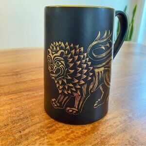 Vintage Portmeirion Golden Lion Zodiac Lg Pottery Mug Made in 🏴󠁧󠁢󠁥󠁮󠁧󠁿